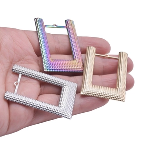 Square textured stainless steel charms in gold, silver, and rainbow colors for DIY jewelry