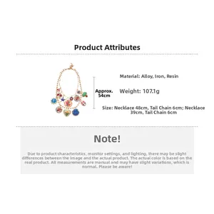 Detailed specifications of bohemian multi-layer necklace with sun and star enamel pendants