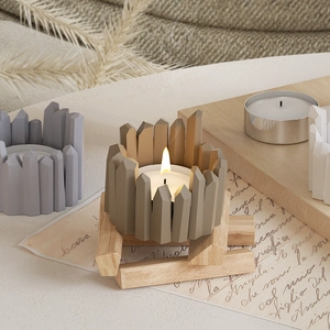 Moule en silicone cristal géométrique pour bougeoirs et bases d'encens en résine