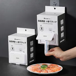 Antibacterial Ag+ Disposable Elastic Food Covers Plastic Wrap Film For Bowl Plate Storage Transparent Fridge Safe Kitchen