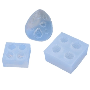 Mini strawberry silicone molds for chocolate, fondant and cake toppers in light blue