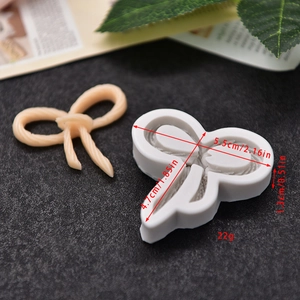 Bow tie silicone mold for DIY baking and chocolate cake mousse with woven texture