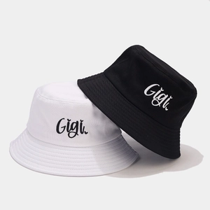 Bucket Hat Cotton Embroidery Letter Sun Protection Casual Fashion For Women And Men