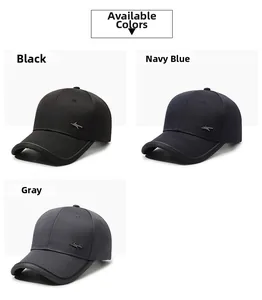 Confronto dettagliato di cappellini da baseball nei colori nero, blu navy e grigio scuro