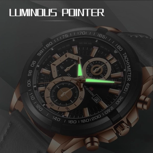 Macro view of luminous hands and chronometer dials on a racing sports watch