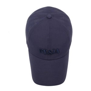 Casquette de baseball bleu foncé avec broderie NY&JA et motifs de lettres vintage