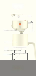 Exploded view of the oil sprayer bottle showing internal parts and material components
