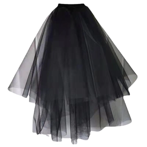 Multi-layer black tulle bridal veil with tiered asymmetrical design for wedding photos