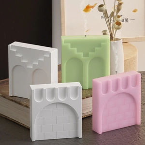 Artistic Roman castle silicone molds for DIY scented candles and gypsum ornaments