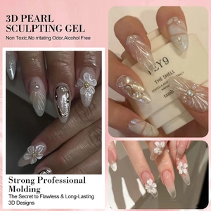 Gel scultura 3D bianco perlato per nail art in rilievo e decorazioni floreali professionali