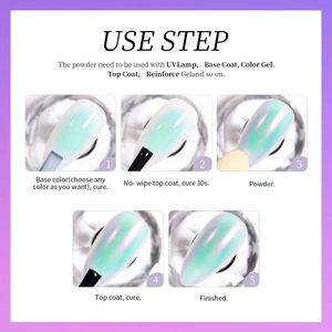 Guide en 5 étapes pour la poudre à ongles Aurora avec effet miroir holographique brillant