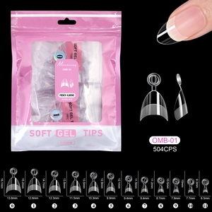 Tabella delle taglie per 504 punte per unghie finte in gel soft French Almond