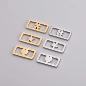 Hollow heart and star charms in gold and silver finish for jewelry making