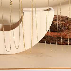 Minimalist Chain Necklace 18K Gold Plated Copper Material Adjustable Link Jewelry For Women Elegant Daily Accessory