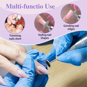 Electric nail file sand disc kit with stainless steel bit for shaping and manicure use