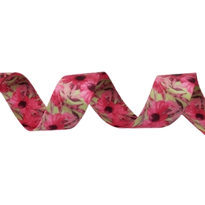 Adjustable wide replacement strap with pink floral pattern for shoulder crossbody bags