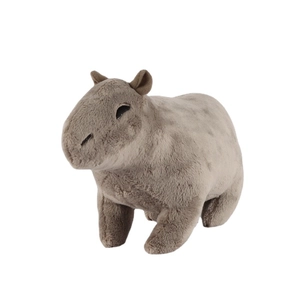 Cute realistic brown capybara plush toy for kids gift with soft furry texture