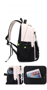 Sac à dos de voyage étanche avec poche latérale élastique et compartiment antivol caché au dos