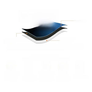 Three-layer fabric structure detail showing high-density black silk shading and 85% blackout