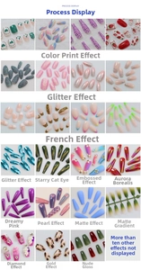 Detail display of glitter, cat-eye, and rhinestone nail art techniques on various toe nails