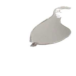 Minimalist 925 sterling silver teardrop pendant necklace with marquise-cut zircon