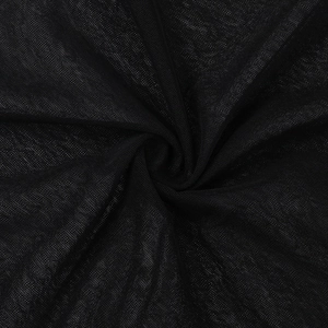 Vue macro d'un tissu en maille transparente noire pour hauts courts sexy en tulle