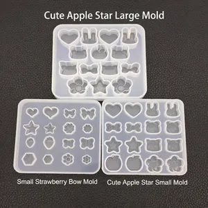DIY Silicone Mold Crystal Resin Epoxy Casting Multi Shapes Heart Star Animal Fruit Handmade Jewelry Making Tools