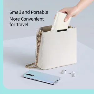 Portable cream square shoulder bag with gold chain strap and textured leather finish