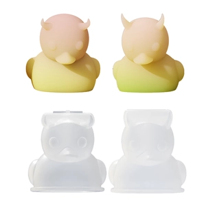 Siliconen mal voor duivelseend harsfiguren met hoorns en een zachte matte afwerking