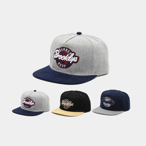 Snapback Baseball Cap Cotton Acrylic Embroidered Barber Brooklyn Shop American Retro Flat Brim Adjustable Hip Hop Streetwear