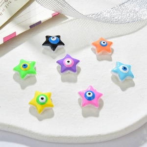 Star Shape Evil Eye Beads Resin Handmade For DIY Jewelry Making Necklaces Bracelets Multicolored Fashion Accessories