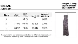 Detailed size chart for square neck slim dress with measurements in centimeters