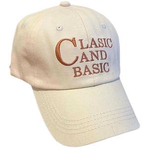 Classic beige cotton baseball cap with professional embroidery and curved brim for casual wear