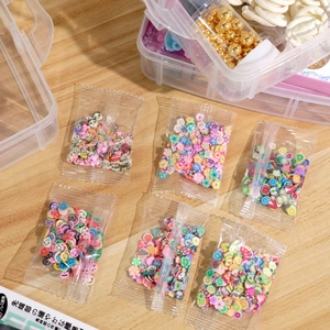 Accessoires de kit résine DIY avec tranches de pâte polymère en sachets transparents