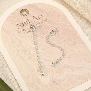 18k gold plated extender chain with lobster clasp and star pendant for DIY jewelry