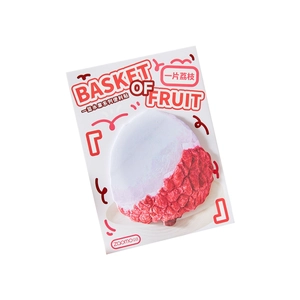 Litchi shaped fruit sticky notes for journaling from the Basket of Fruit stationery set
