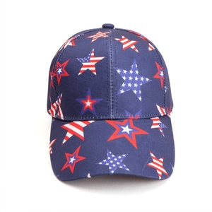 Detailed view of the American flag star pattern and high-quality cotton twill texture