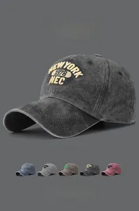 Detailed embroidery of NEW YORK 1978 on washed cotton vintage style baseball caps