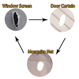 Window screen repair tape for fixing holes in mesh door and mosquito net grids