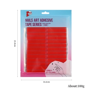 Bandes adhésives double face transparentes pour nail art, 150 autocollants 5 feuilles