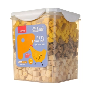 KIMPETS friandises lyophilisées de 500g avec poulet, jaune d'œuf et cubes de foie