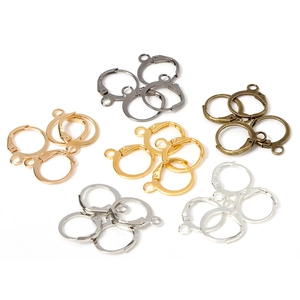 DIY jewelry lever back earring hooks available in six metallic plating color options