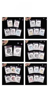 Detailed grid showing various Halloween acrylic face gems and rhinestone sticker sets