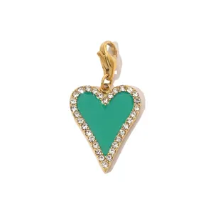 Detailed dimensions of heart pendant showing 31mm height and 16mm width on technical chart