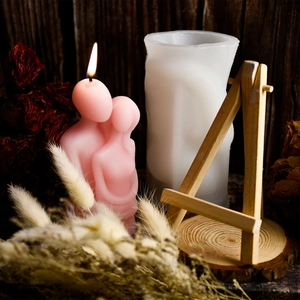 DIY couple embrace candle silicone mold for handmade aromatherapy plaster ornaments