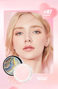 Detail of Flawless Setting Loose Powder in #07 Cool Beige for oil control and matte finish
