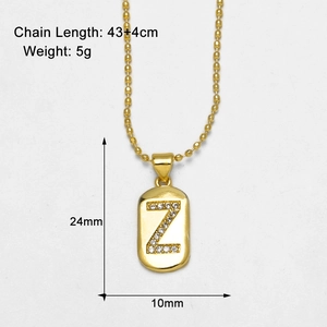 Λεπτομέρεια μενταγιόν γράμμα Ζ 18k χρυσό με διαστάσεις αλυσίδας 43+4cm και βάρος 5g
