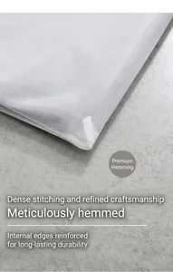 Detail showing reinforced interior seams and fine mesh edges for durable laundry bag