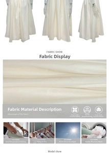 Detail of breathable white fabric texture and garment care symbols for halter dress
