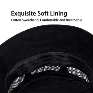 Summer sun hat with breathable mesh lining and soft cotton sweatband for UV protection